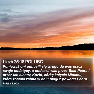 Liczb 25:18 POLUBG Bible Verse Image
