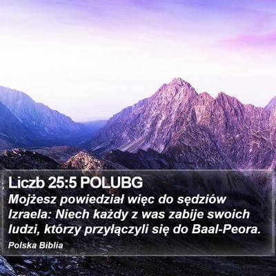 Liczb 25:5 POLUBG Bible Verse Image