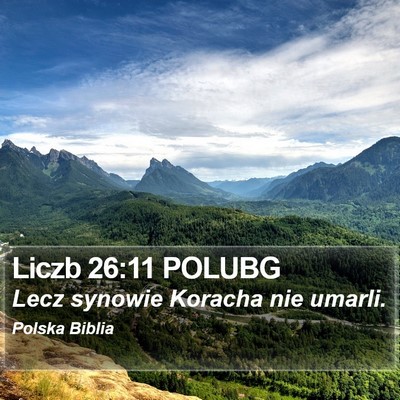 Liczb 26:11 POLUBG Bible Verse Image