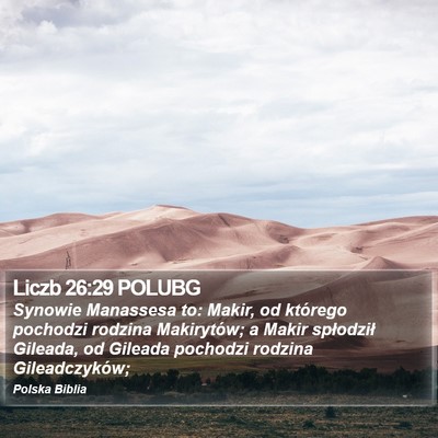 Liczb 26:29 POLUBG Bible Verse Image