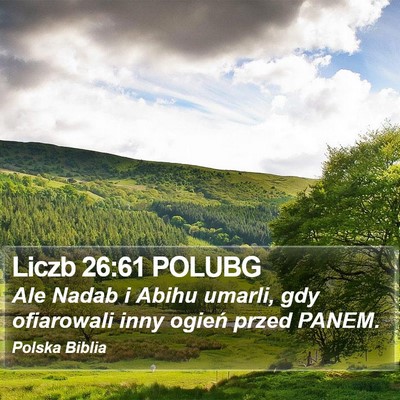 Liczb 26:61 POLUBG Bible Verse Image