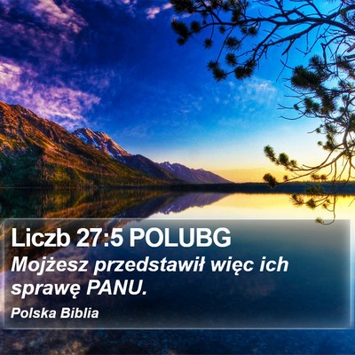 Liczb 27:5 POLUBG Bible Verse Image