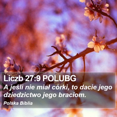 Liczb 27:9 POLUBG Bible Verse Image