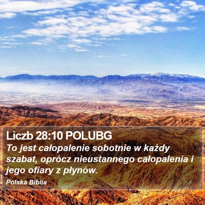 Liczb 28:10 POLUBG Bible Verse Image