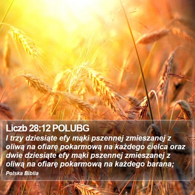Liczb 28:12 POLUBG Bible Verse Image