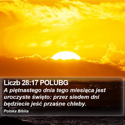 Liczb 28:17 POLUBG Bible Verse Image