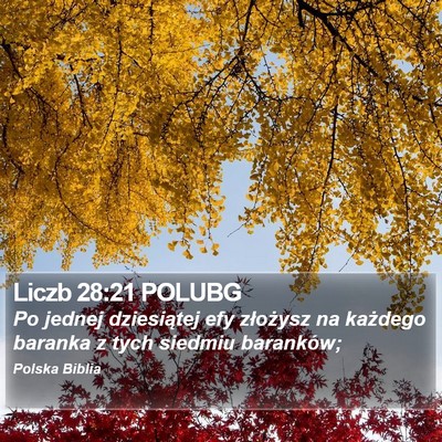 Liczb 28:21 POLUBG Bible Verse Image