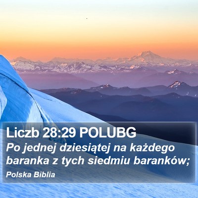Liczb 28:29 POLUBG Bible Verse Image