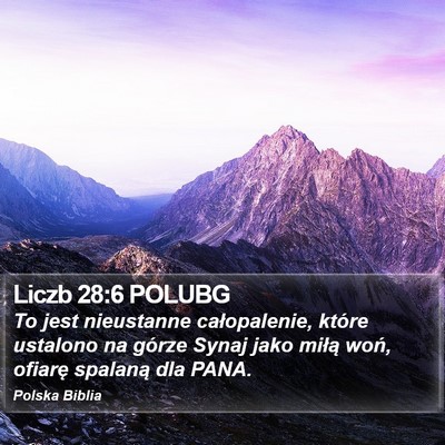 Liczb 28:6 POLUBG Bible Verse Image