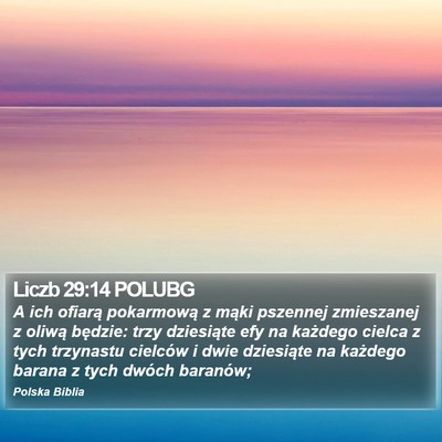 Liczb 29:14 POLUBG Bible Verse Image