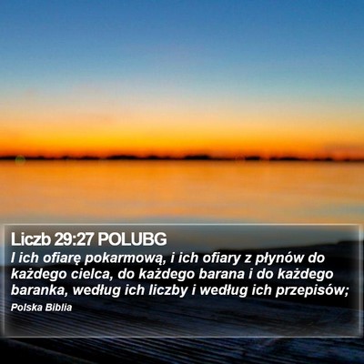 Liczb 29:27 POLUBG Bible Verse Image