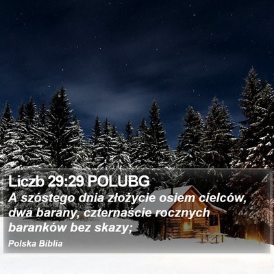 Liczb 29:29 POLUBG Bible Verse Image
