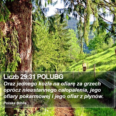 Liczb 29:31 POLUBG Bible Verse Image