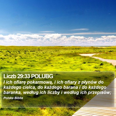 Liczb 29:33 POLUBG Bible Verse Image