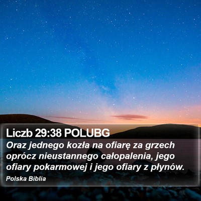 Liczb 29:38 POLUBG Bible Verse Image