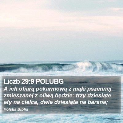 Liczb 29:9 POLUBG Bible Verse Image