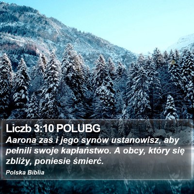 Liczb 3:10 POLUBG Bible Verse Image