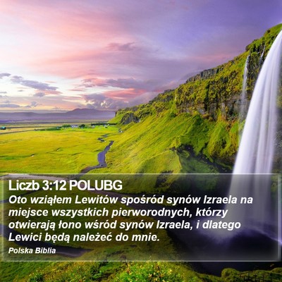 Liczb 3:12 POLUBG Bible Verse Image