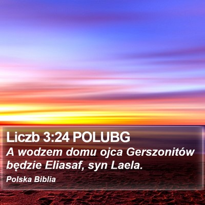 Liczb 3:24 POLUBG Bible Verse Image