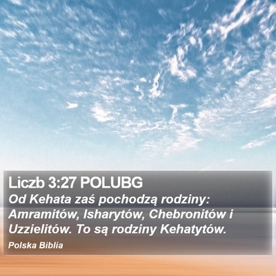Liczb 3:27 POLUBG Bible Verse Image