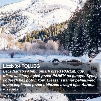 Liczb 3:4 POLUBG Bible Verse Image