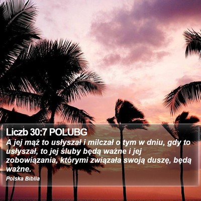 Liczb 30:7 POLUBG Bible Verse Image