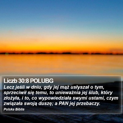 Liczb 30:8 POLUBG Bible Verse Image