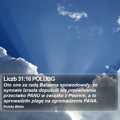 Liczb 31:16 POLUBG Bible Verse Image