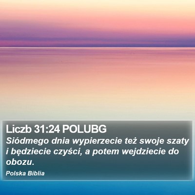 Liczb 31:24 POLUBG Bible Verse Image