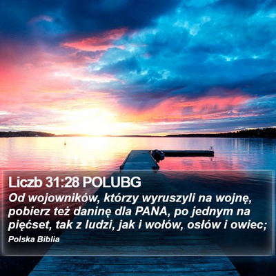 Liczb 31:28 POLUBG Bible Verse Image