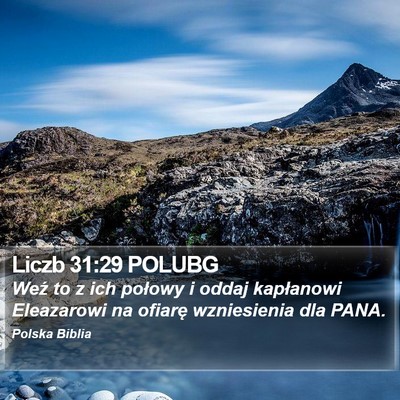 Liczb 31:29 POLUBG Bible Verse Image
