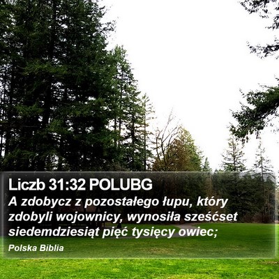 Liczb 31:32 POLUBG Bible Verse Image