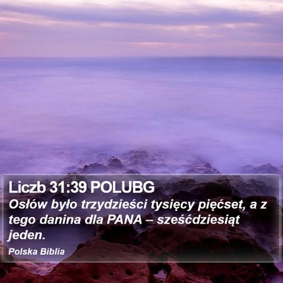 Liczb 31:39 POLUBG Bible Verse Image