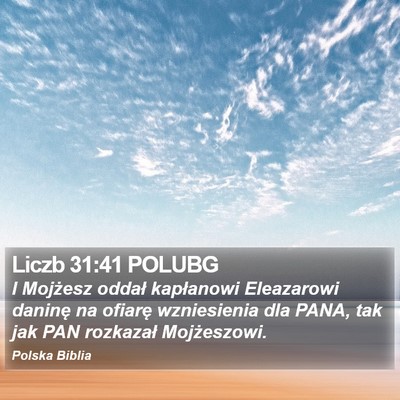 Liczb 31:41 POLUBG Bible Verse Image