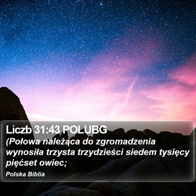 Liczb 31:43 POLUBG Bible Verse Image