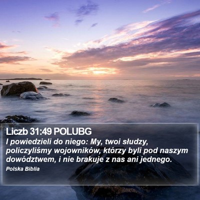 Liczb 31:49 POLUBG Bible Verse Image