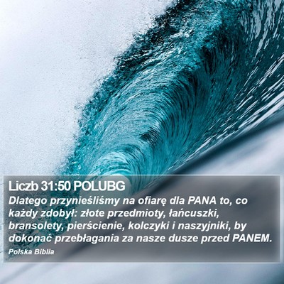 Liczb 31:50 POLUBG Bible Verse Image