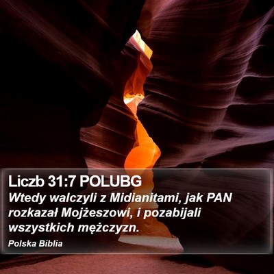 Liczb 31:7 POLUBG Bible Verse Image