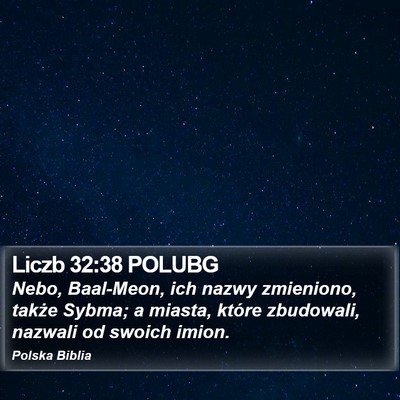 Liczb 32:38 POLUBG Bible Verse Image
