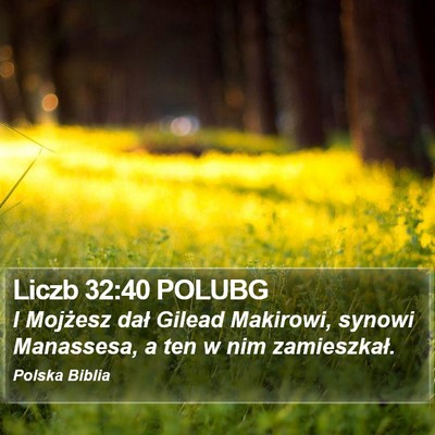 Liczb 32:40 POLUBG Bible Verse Image