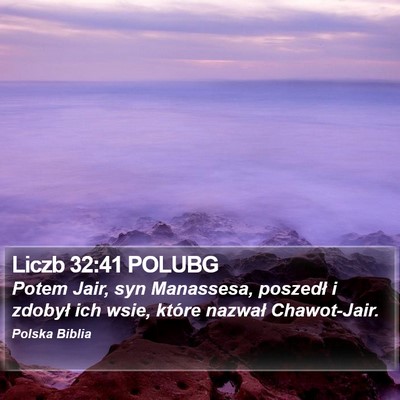 Liczb 32:41 POLUBG Bible Verse Image