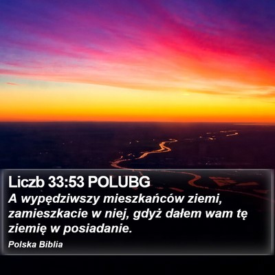 Liczb 33:53 POLUBG Bible Verse Image