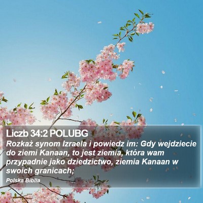 Liczb 34:2 POLUBG Bible Verse Image