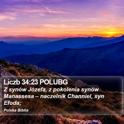 Liczb 34:23 POLUBG Bible Verse Image