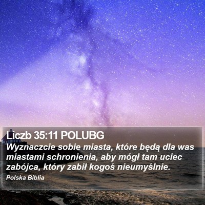Liczb 35:11 POLUBG Bible Verse Image