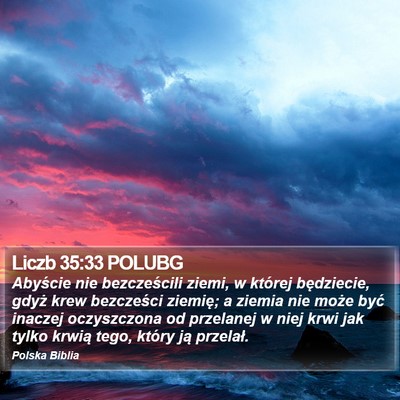 Liczb 35:33 POLUBG Bible Verse Image