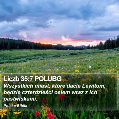 Liczb 35:7 POLUBG Bible Verse Image