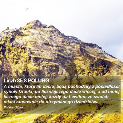 Liczb 35:8 POLUBG Bible Verse Image