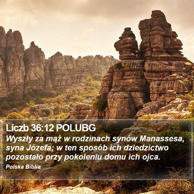 Liczb 36:12 POLUBG Bible Verse Image