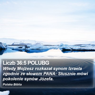 Liczb 36:5 POLUBG Bible Verse Image